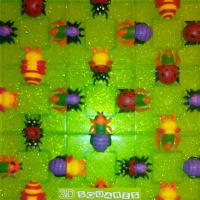 Solucionador del juego llamado 3D Squares Puzzle. Resuelve de forma recursiva un puzle de 9 piezas que, a pesar de su aparente sencillez, no es trivial. Encuentra 4 soluciones que, en el fondo, son la misma solucion pero con 1, 2 o 3 rotaciones de 90 grados. Las piezas de este puzle se simulan mediante tiras de 3x3 caracteres cada una y, en vez de
